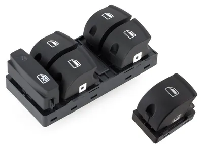 Image de Audi A6 C6 04-11 Jeu d'interrupteurs pour le réglage électrique des vitres, 2 pièces. KPL