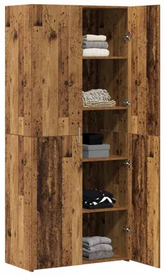 Obrázok produktu pre vidaXL Vysoká skriňa, 2 ks, staré drevo, 80 x 42 x 185 cm