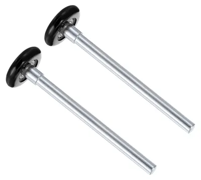 Nylon-Garagentorrollen 2 Stück, 46 mm, schwarz, leise