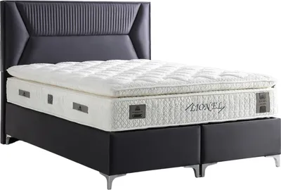 Produktbild von Villa Möbel Bett Set Lionel 160x200 Anthrazit, Bett Set (mit Matratze), Bett mit Stauraum