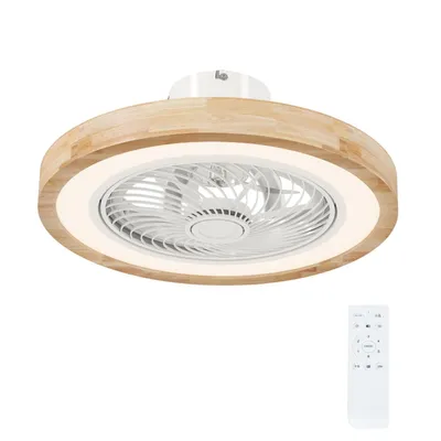 Produktbild von Deckenventilator mit Beleuchtung und Fernbedienung 6 Geschwindigkeiten Timer umkehrbar für Schlafzimmer Natur