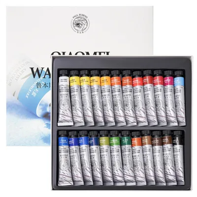 Produktbild von Aquarellfarbkasten Aquarellfarben - 24 Farben - 12 ml Tuben - Für Anfänger und Profis