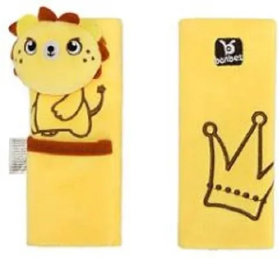 Immagine prodotto di Copertura per cintura di sicurezza per bambini e neonati – Sicurezza – Custodia protettiva – Cintura di sicurezza per bambini – Peluche – Leone – Giallo