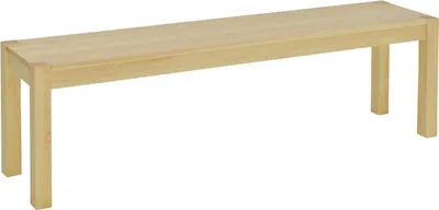 Produktbild von Sitzbank 3-Sitzer Holzbank Essbank Im Landhaus-Stil, Küchenbank, Kiefernholz, Bis 330 Kg Belastbar, Natur, 150 X 33 X 45 Cm