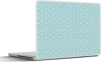 Produktbild von MuchoWow® Laptop Aufkleber Sticker Cover Schneeflocken - Winter - Design - Sterne 32.5x23.5 cm - Sticker für Laptop - Selbstklebend