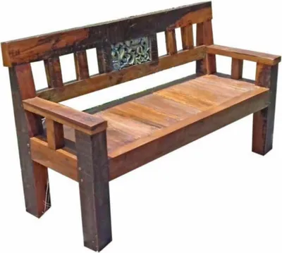 Produktbild von Gartenbank MIKKO 3-Sitzer - 150cm Breit, Teak, Dunkelbraun | Terrassenbank Wetterfest Sitzbank Outdoor Bank