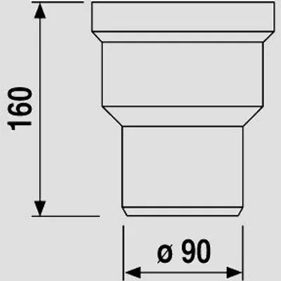 Produktbild von SANIT 58.A02.01..0099 WC-Anschlussstutzen 160mm DN90
