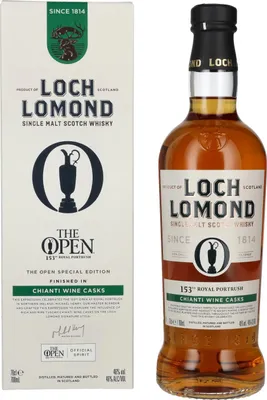 Produktbild von Loch Lomond THE OPEN SPECIAL EDITION Chianti Wine Casks Single Malt 2025 46% Vol. 0,7l in Geschenkbox