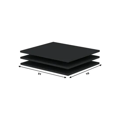 Immagine prodotto di Set di 3x scaffali per armadio 122 cm RANDLER - antracite