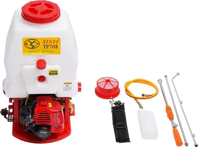 Produktbild von Rückenspritze Nebelgerät - Benzin 20 l Sprühgerät - 25,4 cm³ Motor - 2–8 m Sprühweite - 8 l/min Hochdruck - Rot