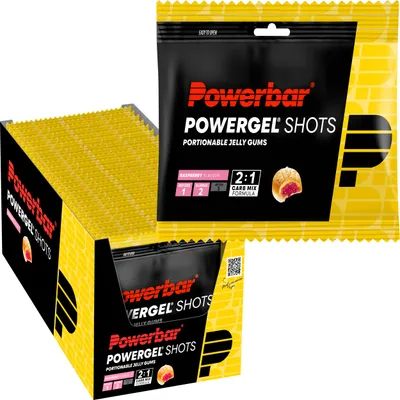 Produktbild von POWERBAR PowerGel Shots Himbeere High Carb Energie Gummis 24x60g koffeinfrei