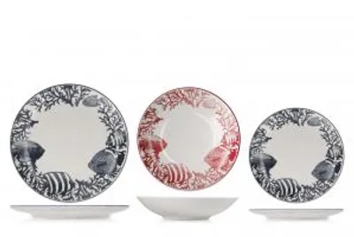 Immagine prodotto di H&H Servizio Tavola 18 Pezzi Corallia in stoneware