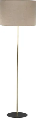 Produktbild von Stehleuchte Metall Stoff E27 160 cm in Gold Braun rund Modern Stehlampe