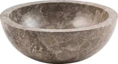A close-up, straight-on view of a marble sink basin.