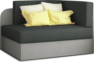 Produktbild von Kleines Schlafsofa ROSA, dunkelgrau/hellgrau