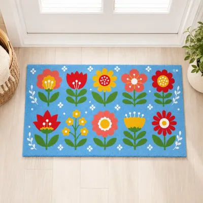 Produktbild von Bunte Blumen-Fußmatte, 47 x 76 cm