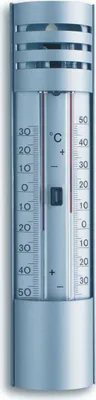 Produktbild von TFA - Analoges Maxima-Minima-Thermometer aus Aluminium 10.2007 - silber