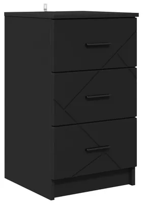 Obrázok produktu pre Nočný stolík Čierna 38 x 38 x 66 cm Kompozitné drevo