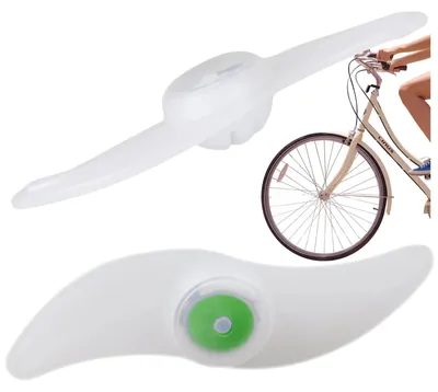 Produktbild von LED Speichenlicht Fahrrad Speichenlampe Fahrradlicht Speichenbeleuchtung Grün mit 3 Leuchtmodi Batterie