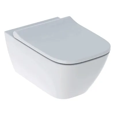 Zdjęcie produktu dla Geberit Smyle Square Set wiszące WC jednostka spłukująca Rimfree z deską WC
