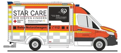 Produktbild von Rietze 76149 - 1/87 WAS Design-RTW ´18 Baby-Notarztwagen Esslingen - Neu