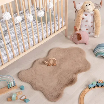 Produktbild von Volero - Kinderteppich - Huggy Schaf Taupe - 55x80 cm - Kinderzimmer, Babyzimmer - Modern