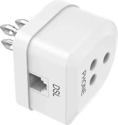 Produktbild von Hama 7201162, Tthree-pole plug, 6p4c, Weiß