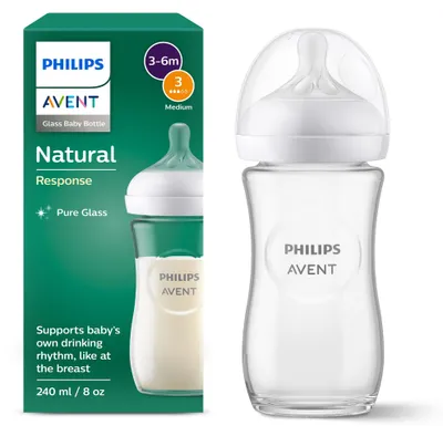 Produktbild von Philips AVENT Natural Response SCY933/01 Babyflasche 240ml, mittlere Durchflussrate