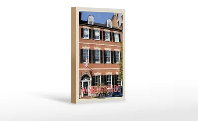 Produktbild von Holzschild Reise 12x18 cm  Washington DC USA Cleveland Abbe House
