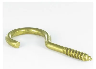 Produktbild von Schraubhaken mit Holzgewinde Messing 3,5 x 20
