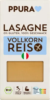Immagine prodotto di PPURA lasagne di riso integrali250g