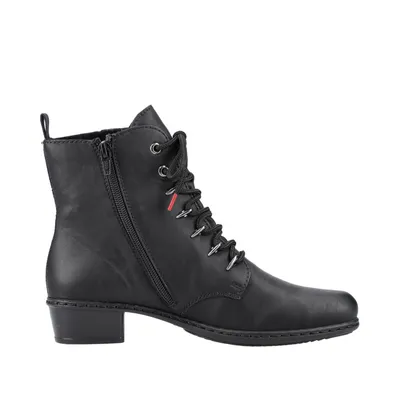 Image de Bottine Rieker pour femme, cool et rock, avec motif fermeture éclair Y0700, taille:38 EU, couleur:noir