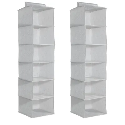 Produktbild von 2x Stoffregal Kleiderschrank Organizer 6 Fächer