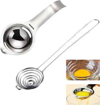 Produktbild von Eiertrenner aus Edelstahl 304, 2 Stück, Küchenhelfer für Kochen und Backen
