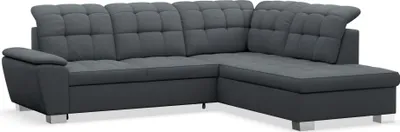 Produktbild von Selsey Jamaal - Ecksofa mit Schlaffunktion und Stauraum, rechtsseitig, dunkelgrau