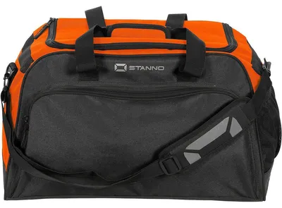 Productafbeelding van Stanno Merano Sporttas Met Zijvakken - Zwart / Oranje  | Maat: UNI