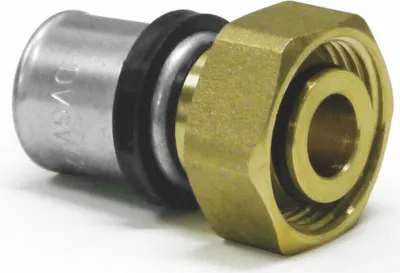 Produktbild von Sanpro Pressfitting Übergangsverschraubung + IG Eurokonus, Größe 20x2, Messing