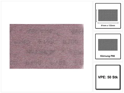 Obrázok produktu pre Mirka ABRANET brúsne pásy Grip 81x133mm P80 50 ks ( 5417805080 )