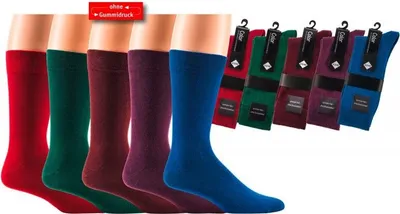 Produktbild von 2 Paar Bunte Farbige Herrensocken 43/46 rot