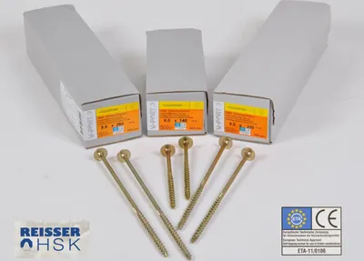 Obrázek produktu pro Reisser HBS kotoučový šroub do dřeva 8,0x100 mm, pozinkovaný, částečný závit, TX40 - 50 ks.