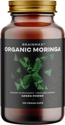 Obrázok produktu pre BrainMax Organic Moringa, 500 mg, 100 rastlinných kapsúl
