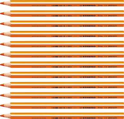 Produktbild von Dreikant-Buntstift - STABILO Trio dick - 12er Pack - orange