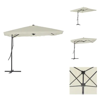 Produktbild von vidaXL Sonnenschirm mit Stahlmast 250×250 cm Sand - Sonnenschirme & Sonnenschutze