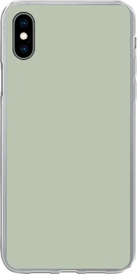 Produktbild von MuchoWow® Handyhülle Schutzhülle Hülle für Telefoonhoesje iPhone Xs Mintgrün - Unifarben Silikon Softcase Handy Hülle - Handytasche