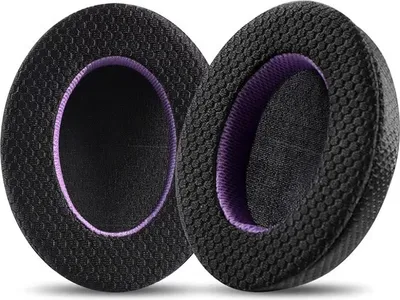 Produktbild von INF Ersatz-Ohrpolster für Sony WH-XB910N Kopfhörer - Schwarz-Lila Netzgewebe