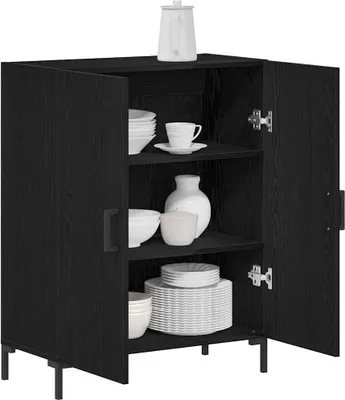 Produktbild von vidaXL Sideboard Schwarz Eichen-Optik 69,5 x 34 x 90 cm Holzwerkstoff