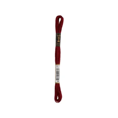 Immagine prodotto di Anchor Sticktwist 4635000-00022 filo da ricamo rosso scuro, 100 % cotone
