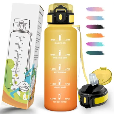 Produktbild von Trinkflasche 1.5L BPA-frei, auslaufsicher, Sportflasche für Outdoor,