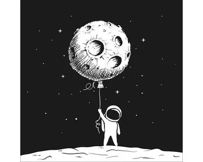 Produktbild von Glasbild Moon Balloon GLA2552 50x50 cm