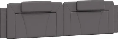 Image de vidaXL Coussin de tête de lit "Viana" Gris 200 cm Similicuir